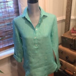 Southern Tide aqua shirt